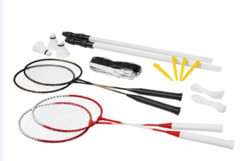 portable badminton set with net for backyard and promotional use