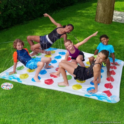 Outdoor Inflatable Water Splash Twister Game for Kids Backyard Summer Fun Sprinkler Sports Games