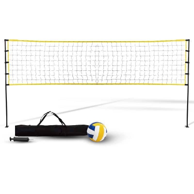Portable Badminton Pickleball Kids Volleyball Combo Sets with Net for Backyards