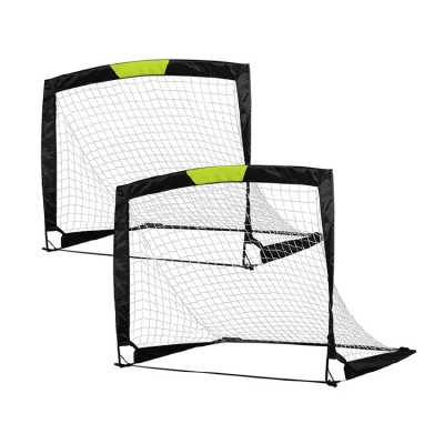 Soccer Goal 2-Piece Portable Football Goal Set with Pop-up Net for Children and Adults